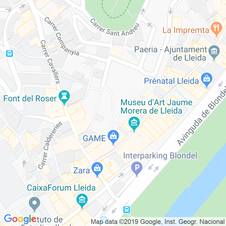 Código Postal calle Darrera Seminari en Lleida