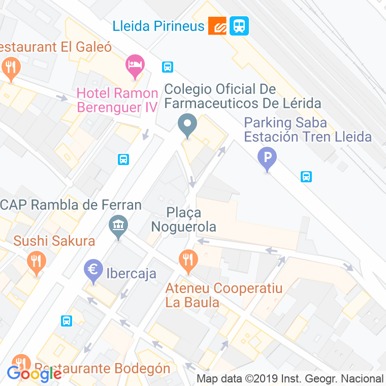 Código Postal calle Noguerola, plaça en Lleida