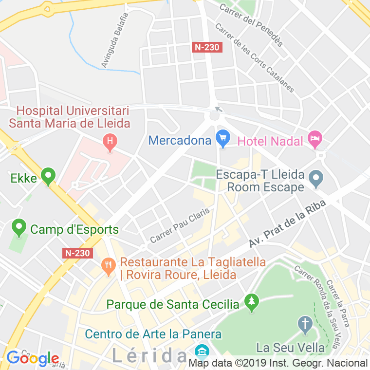 Código Postal calle Europa, plaça en Lleida
