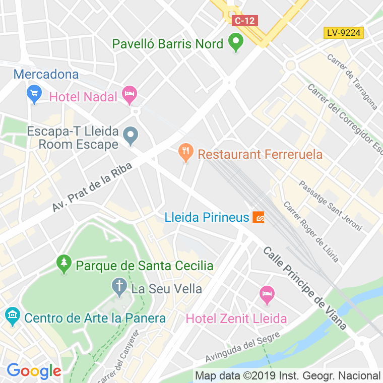 Código Postal calle Princep De Viana   (Impares Del 69 Al Final)  (Pares Del 68 Al Final) en Lleida