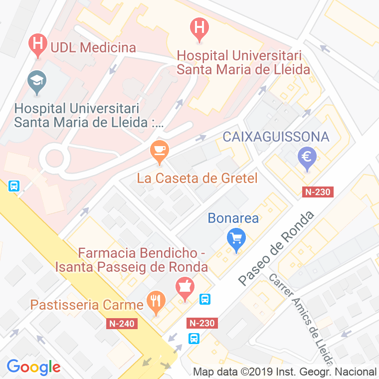 Código Postal calle Vescomte Arnau en Lleida