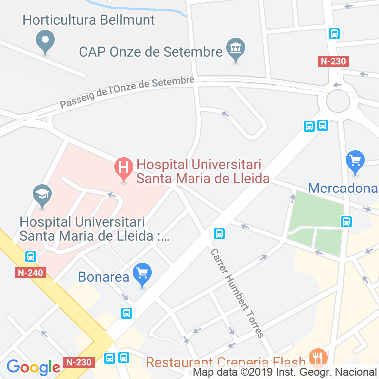 Código Postal calle Victor Mateu, plaça en Lleida