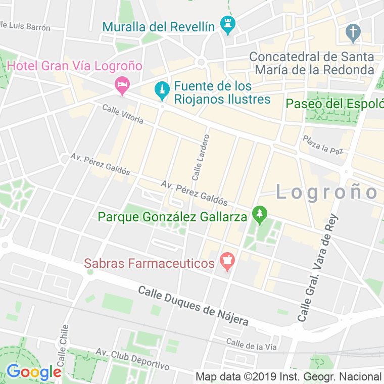 Código Postal calle Perez Galdos, avenida (Impares Del 1 Al 53)  (Pares Del 2 Al 58) en Logroño
