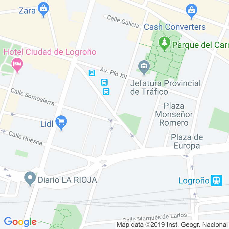 Código Postal calle España, De, avenida en Logroño