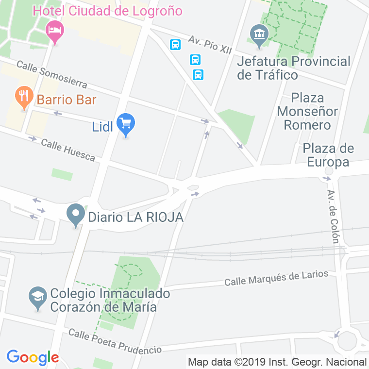 Código Postal calle Ingenieros Pino Y Amorena en Logroño