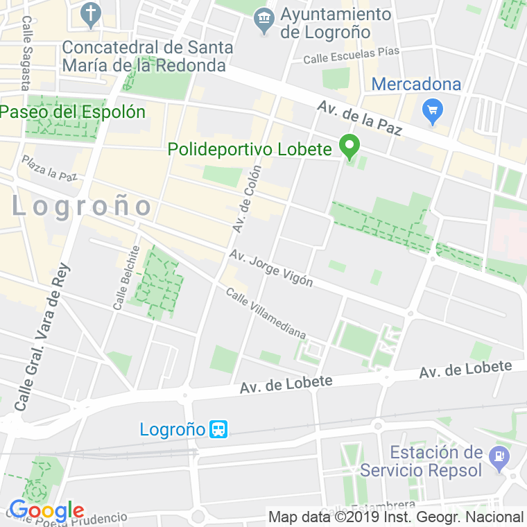 Código Postal calle Jorge Vigon, De, avenida (Impares Del 1 Al 55)  (Pares Del 2 Al 68) en Logroño