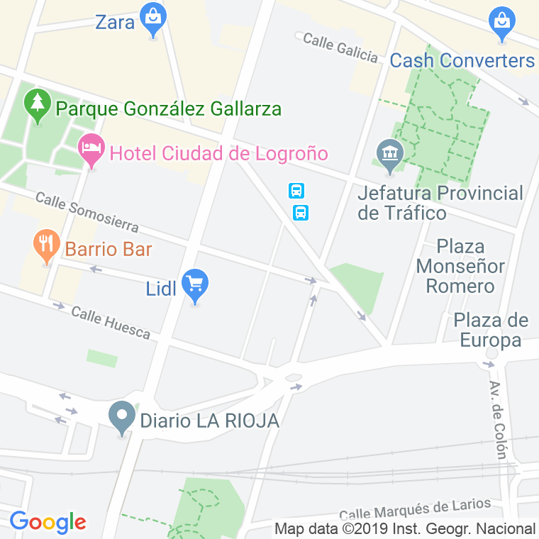 Código Postal calle Oviedo en Logroño
