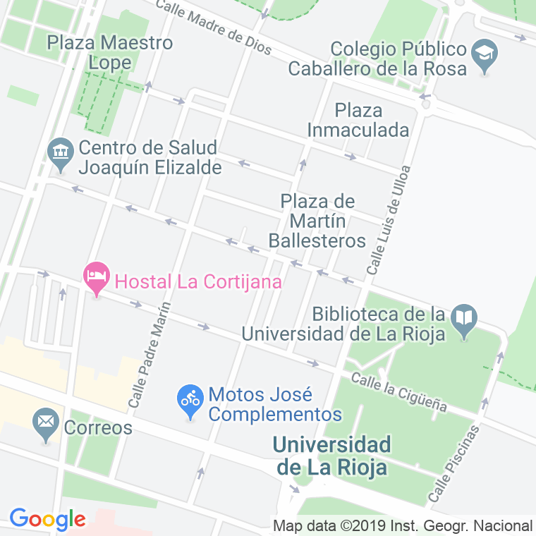 Código Postal calle Caballero De La Rosa en Logroño
