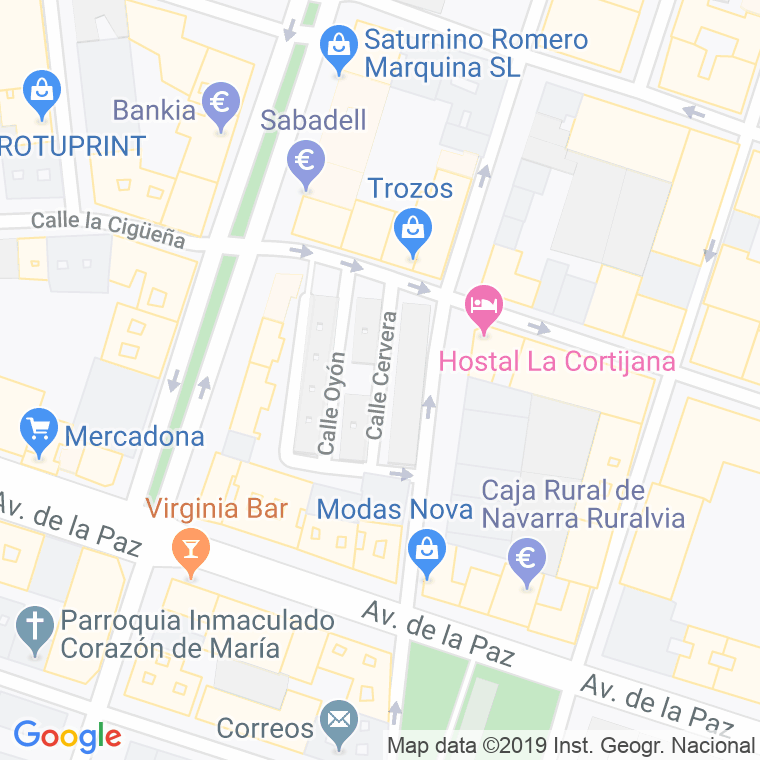 Código Postal calle Cervera en Logroño