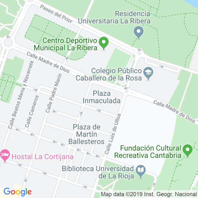 Código Postal calle Inmaculada Concepcion, plaza en Logroño