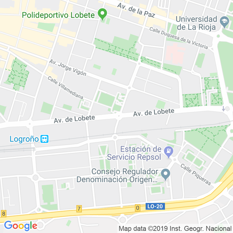 Código Postal calle Lobete, avenida (Impares Del 21 Al Final)  (Pares Del 2 Al Final) en Logroño