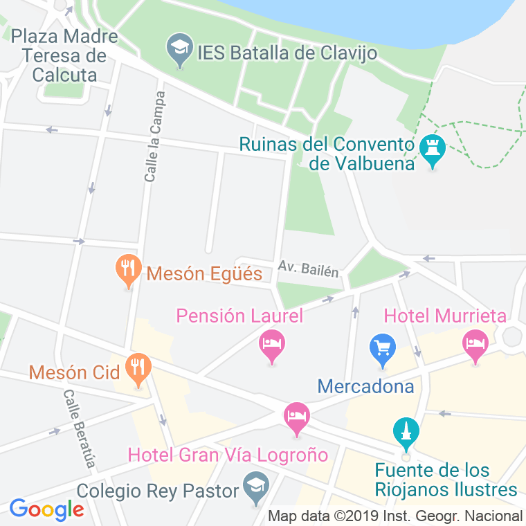 Código Postal calle Bailen, De, avenida en Logroño