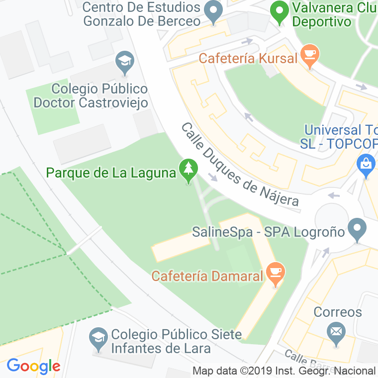 Código Postal calle Parque Laguna en Logroño