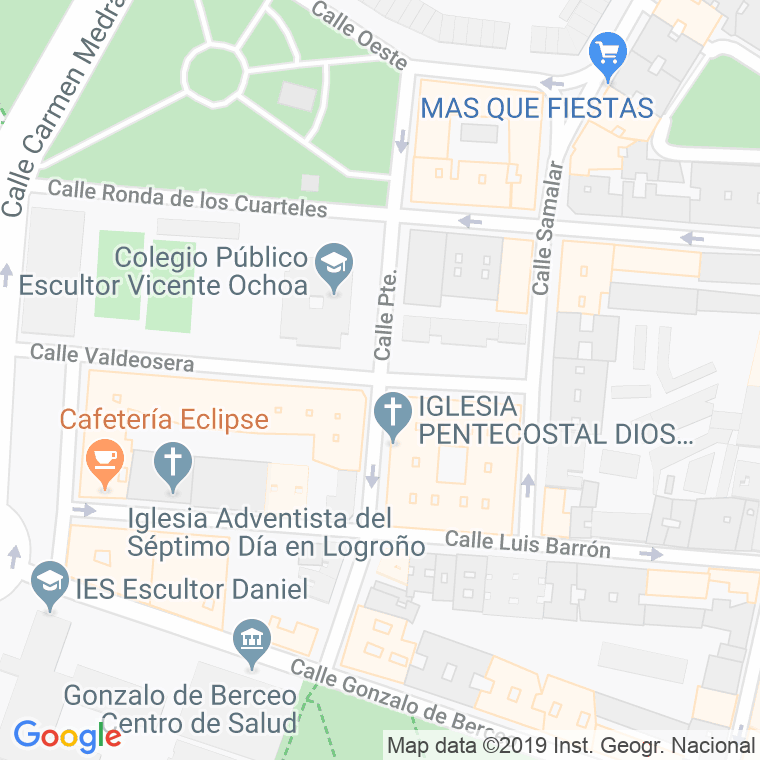 Código Postal calle Poniente en Logroño
