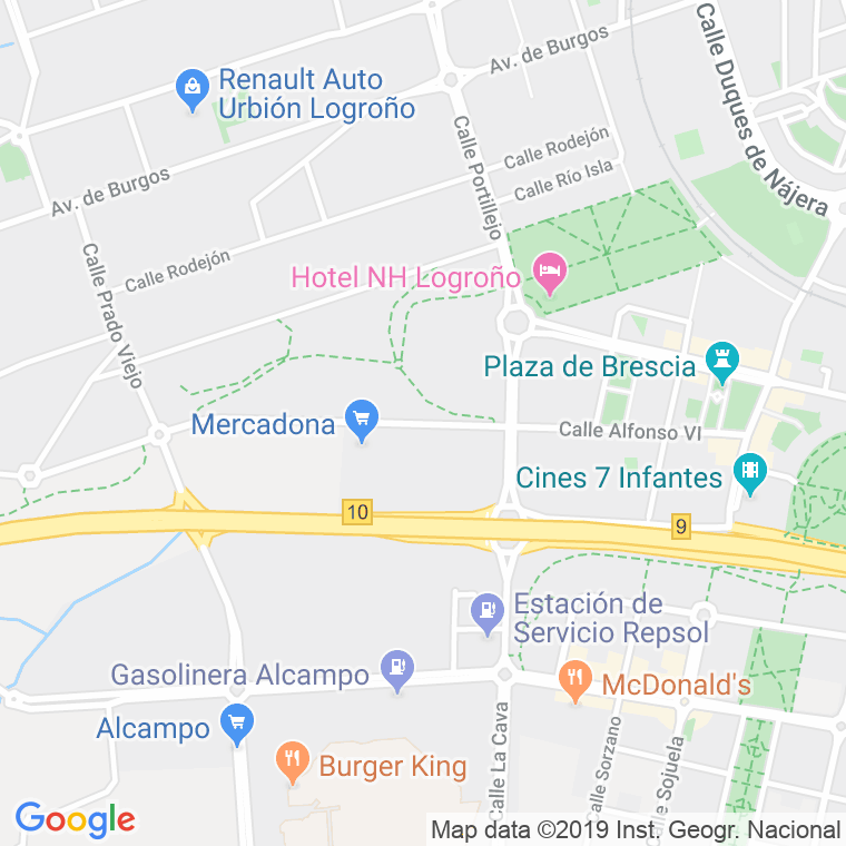 Código Postal calle Alfonso Vi en Logroño
