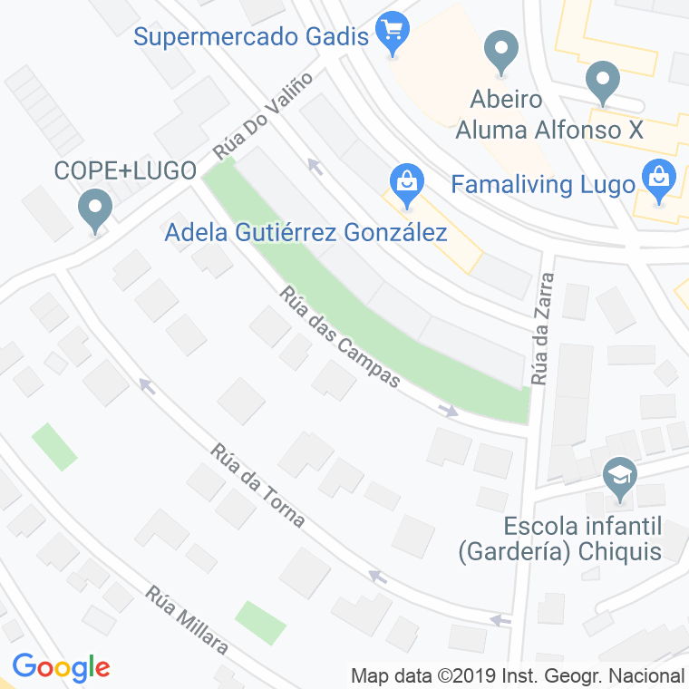 Código Postal calle Campas, Das en Lugo