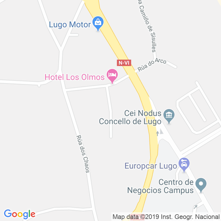 Código Postal calle Camiño De Liñares en Lugo