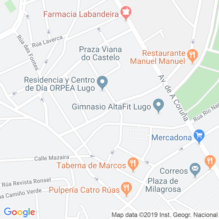 Código Postal calle Camiño De Pipin en Lugo