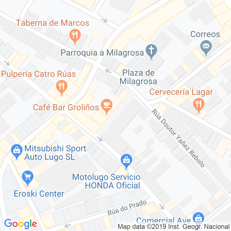 Código Postal calle Divina Pastora en Lugo