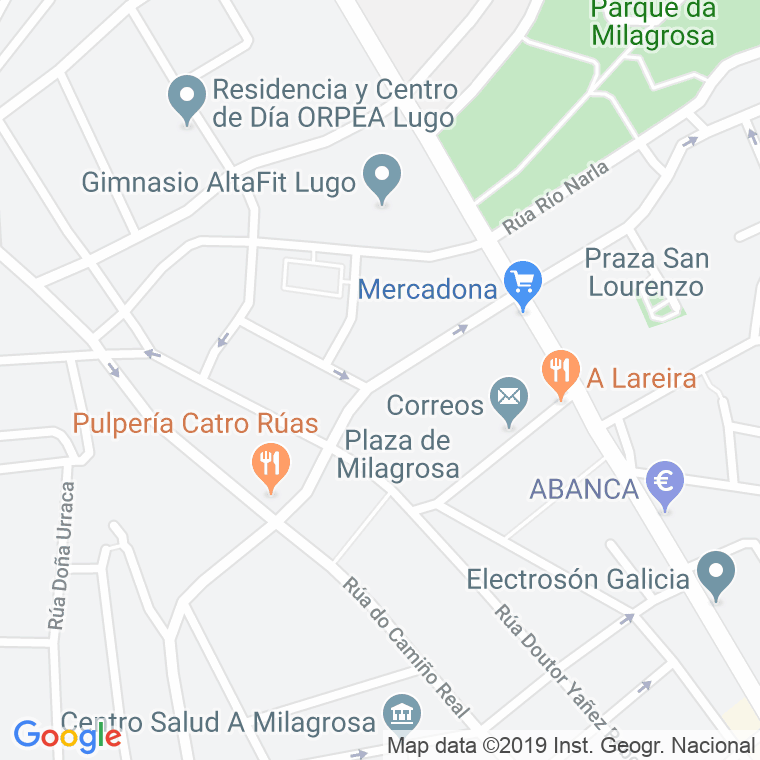 Código Postal calle Poeta Curros Enriquez en Lugo