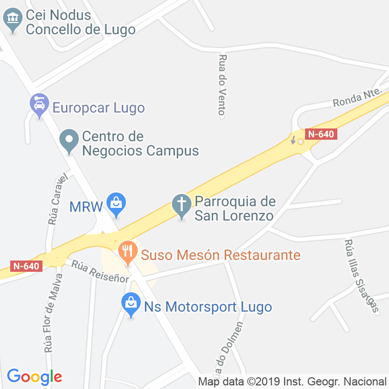 Código Postal calle Areeiras, rua en Lugo