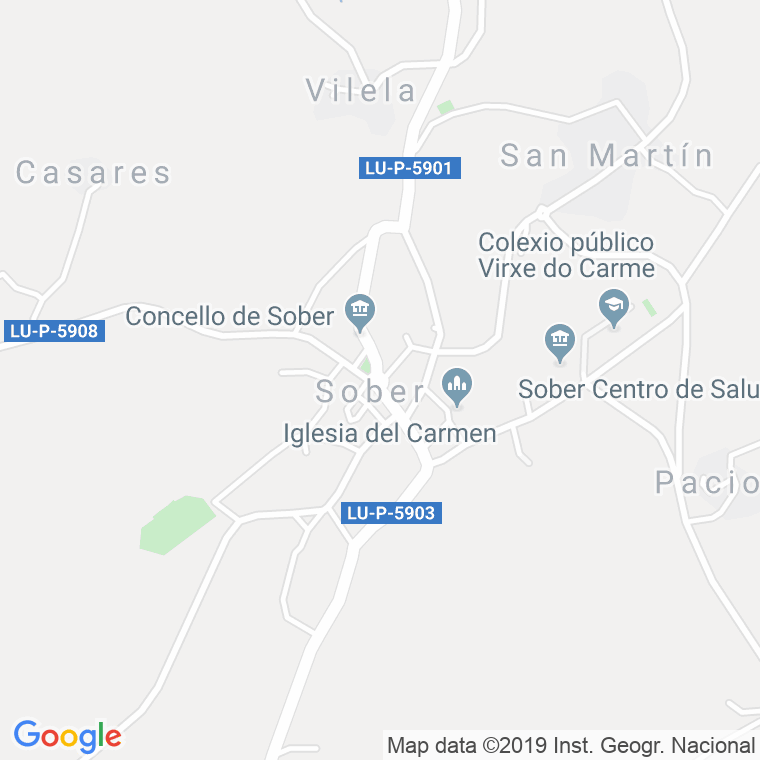 Código Postal de Sober (Casco Urbano) en Lugo