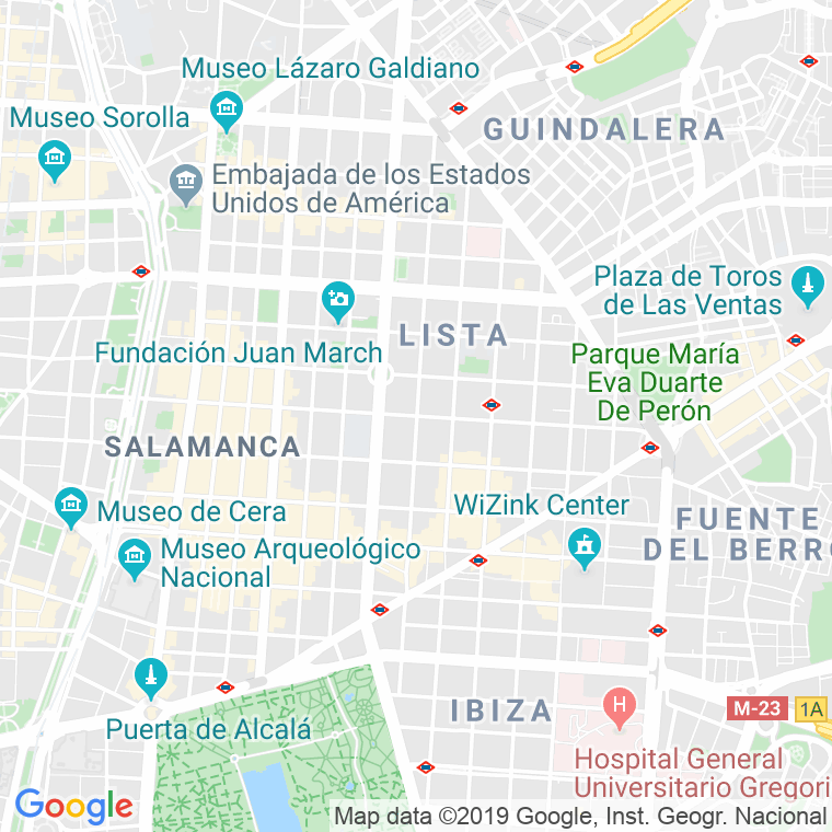 Código Postal calle Don Ramon De La Cruz   (Impares Del 1 Al 79)  (Pares Del 2 Al 68) en Madrid