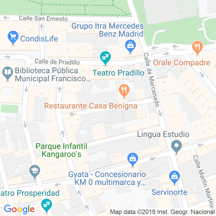 Código Postal calle Benigno Soto en Madrid