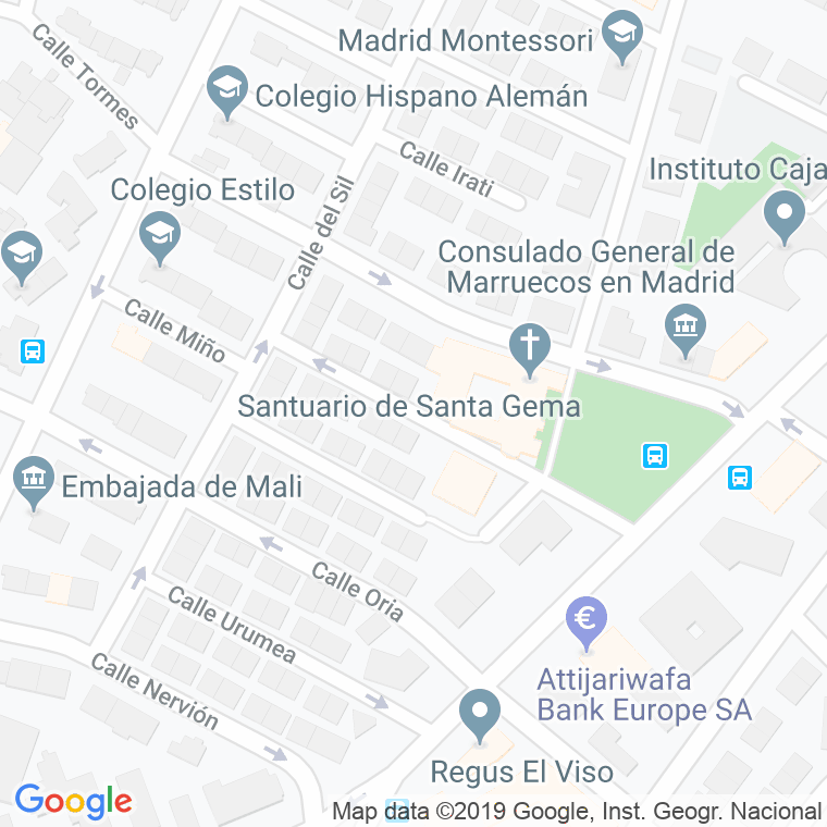 Código Postal calle Bidasoa en Madrid