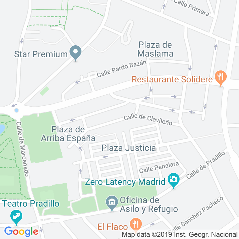 Código Postal calle Clavileño en Madrid