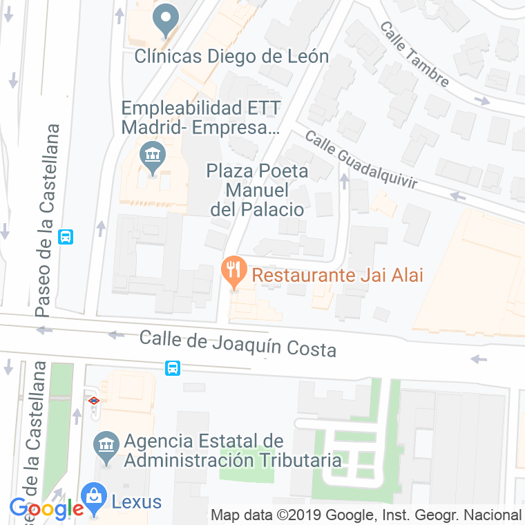 Código Postal calle Eduardo Del Palacio en Madrid