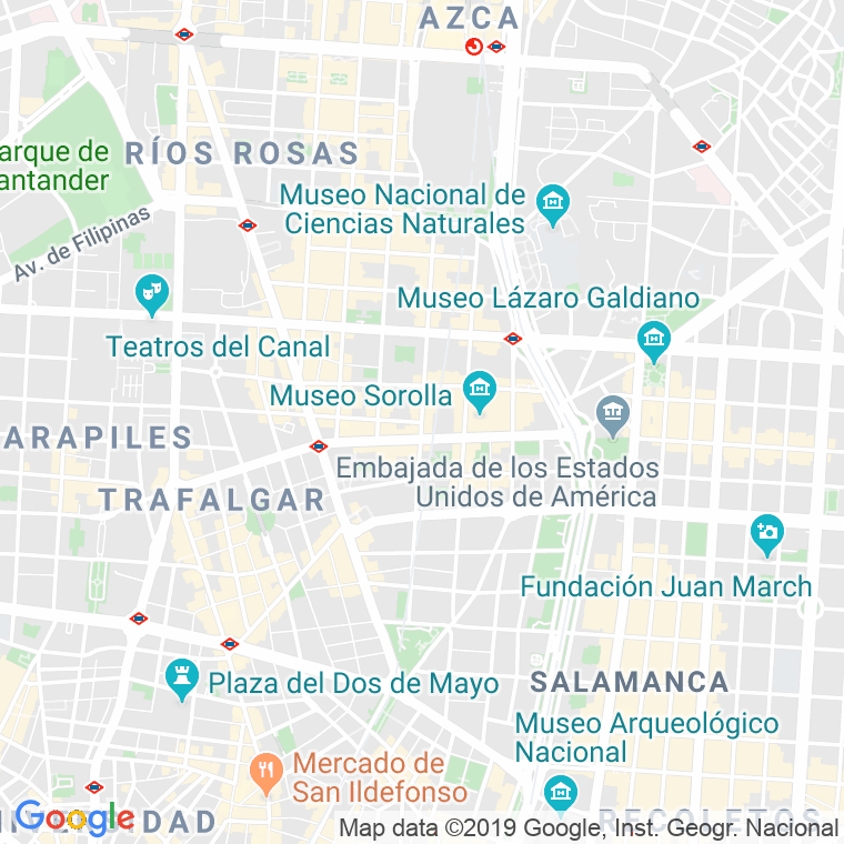 Código Postal calle Fernandez De La Hoz   (Impares Del 49 Al Final)  (Pares Del 70 Al Final) en Madrid