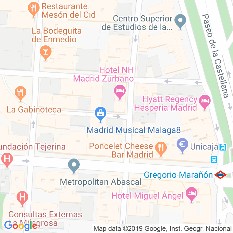 Código Postal calle Malaga (Chamberi) en Madrid