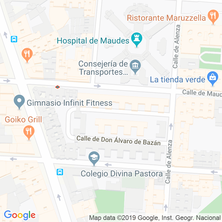 Código Postal calle Marques Del Vasto en Madrid