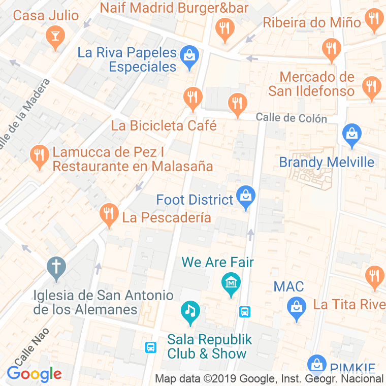 Código Postal calle Barco en Madrid