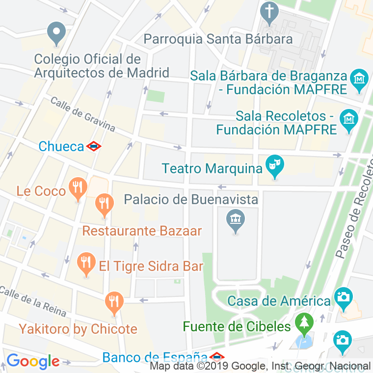 Código Postal calle Barquillo en Madrid