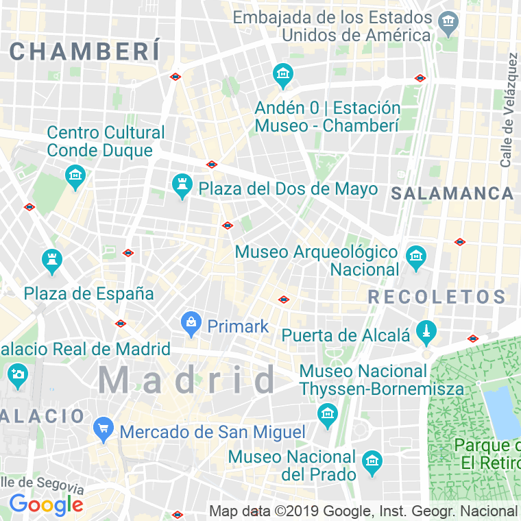Código Postal calle Cruz Verde   (Impares Del 1 Al Final)  (Pares Del 2 Al Final) en Madrid