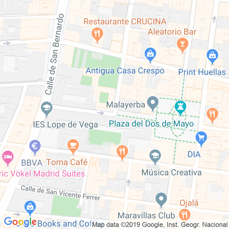Código Postal calle Daoiz en Madrid