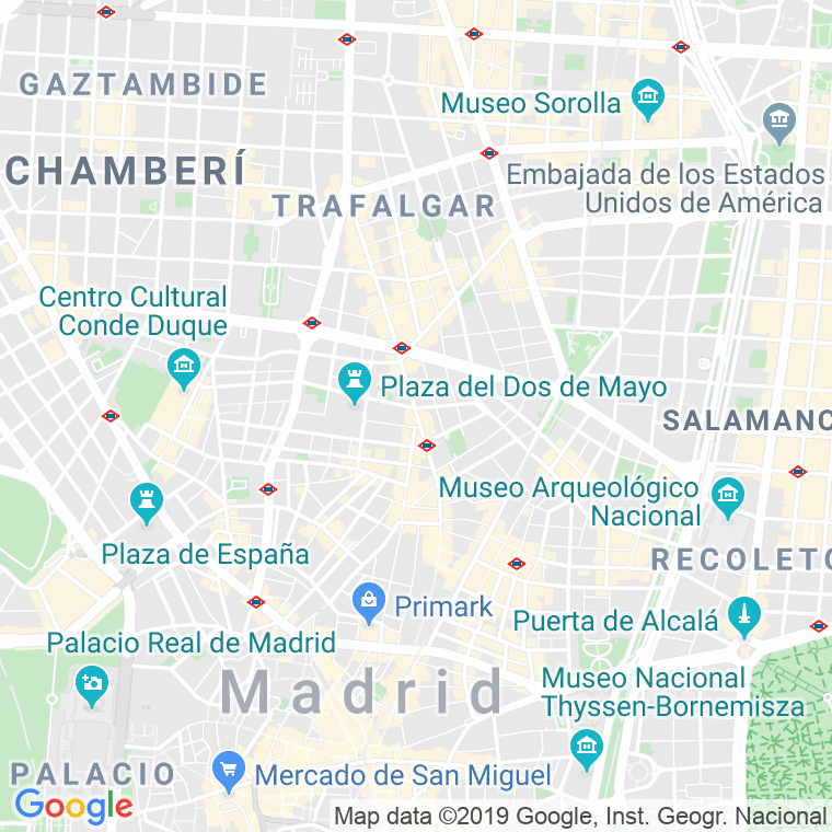 Código Postal calle Fuencarral   (Impares Del 1 Al 107)  (Pares Del 2 Al 110) en Madrid