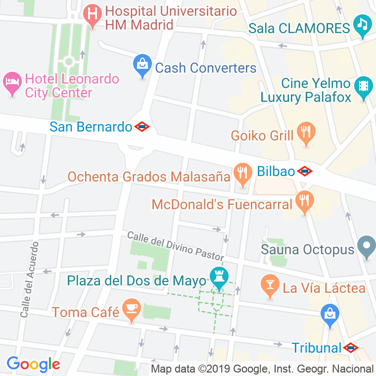 Código Postal calle Manuela Malasaña en Madrid