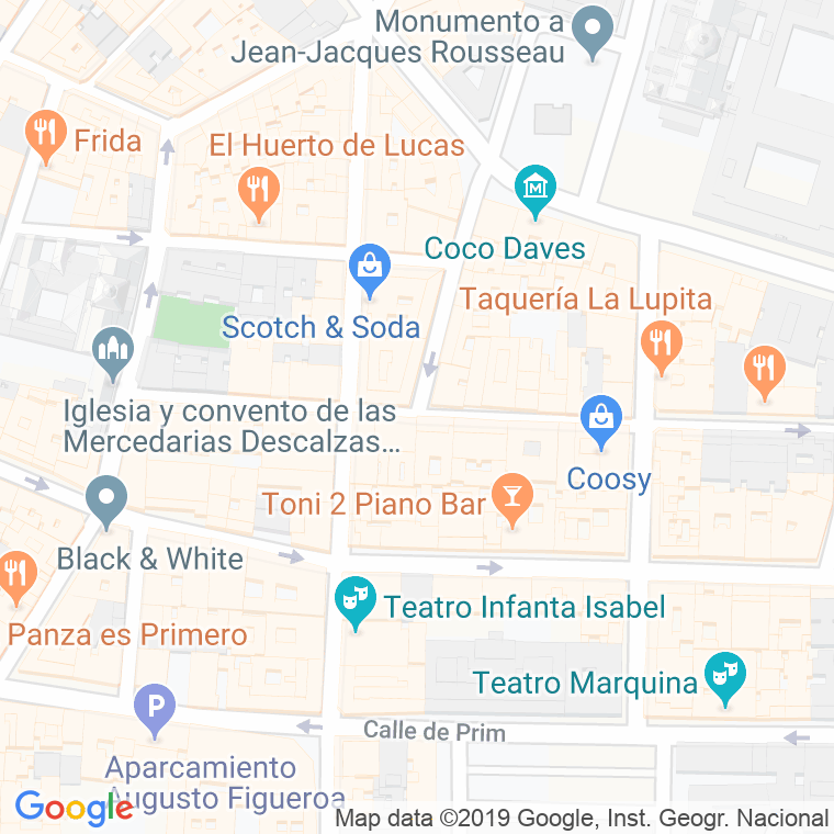 Código Postal calle Piamonte en Madrid