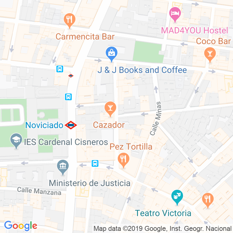 Código Postal calle Pozas en Madrid