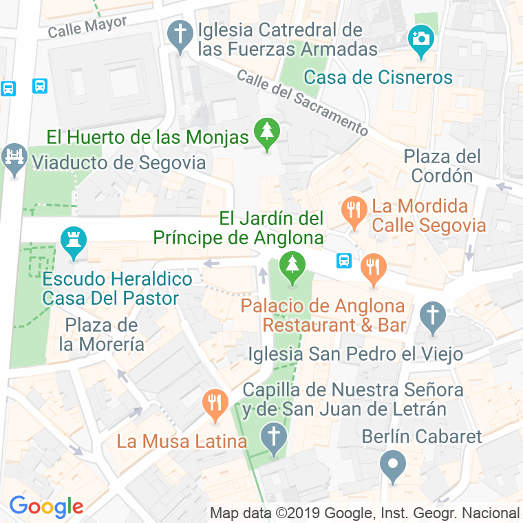 Código Postal calle Alamillo, plaza en Madrid