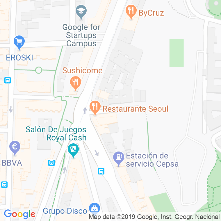 Código Postal calle Algeciras en Madrid