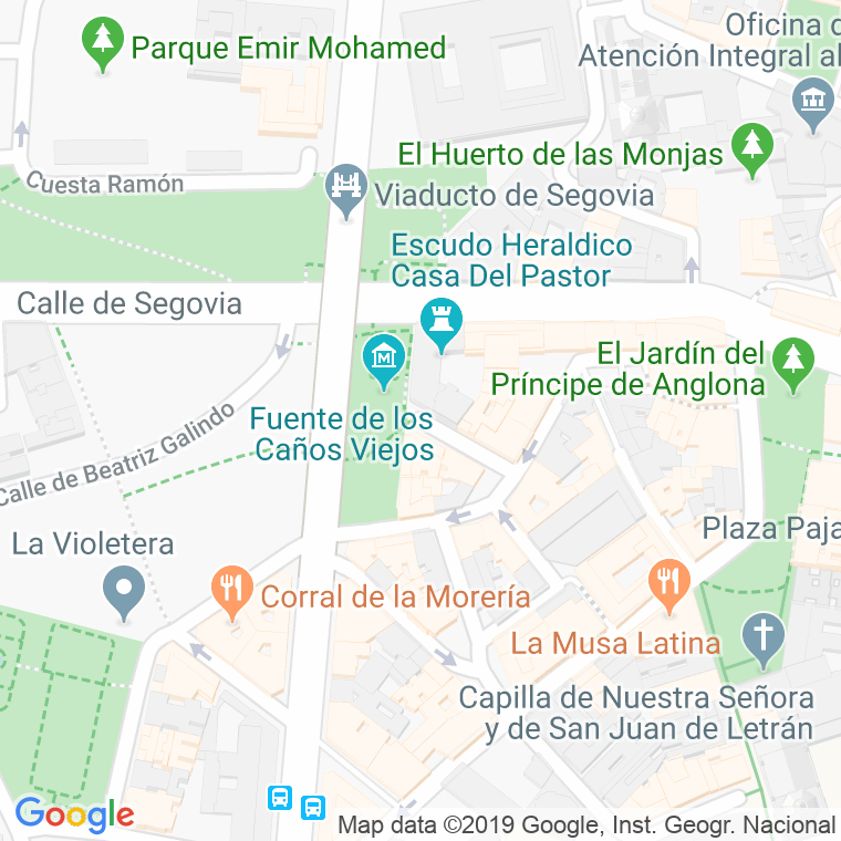 Código Postal calle Caños Viejos en Madrid