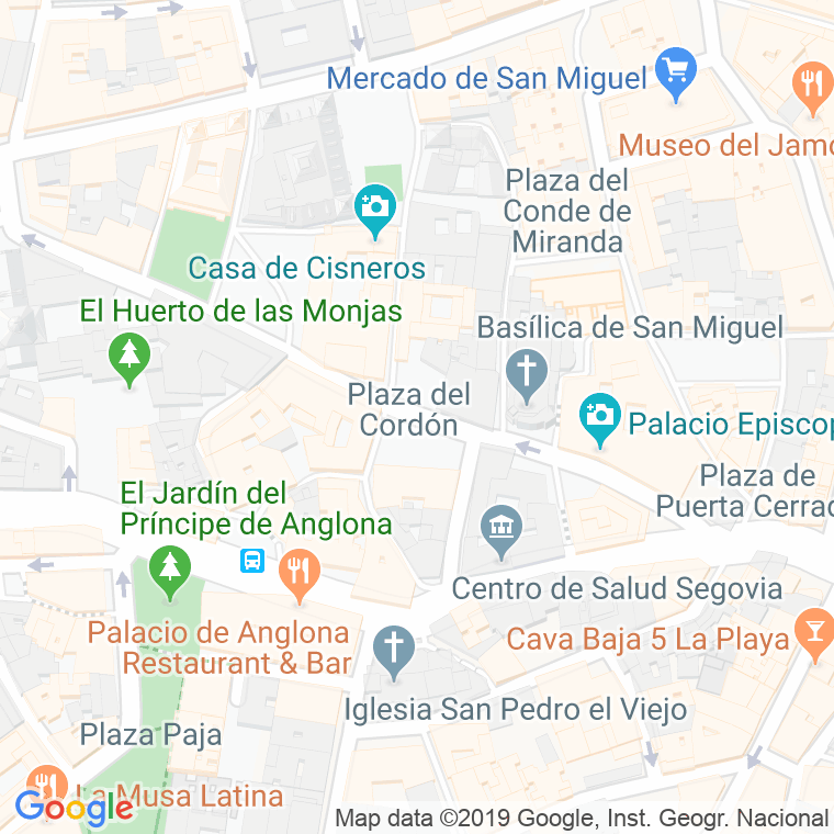 Código Postal calle Cordon en Madrid