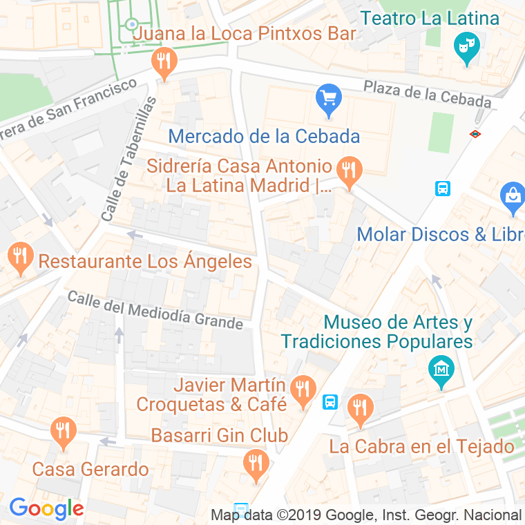 Código Postal calle Humilladero en Madrid