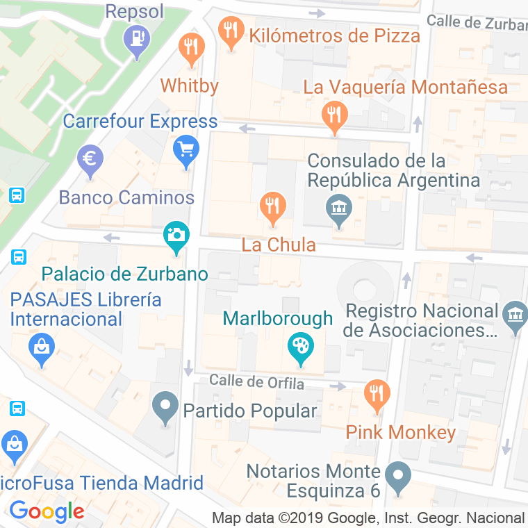 Código Postal calle Carlos Maria De Castro, plaza en Madrid