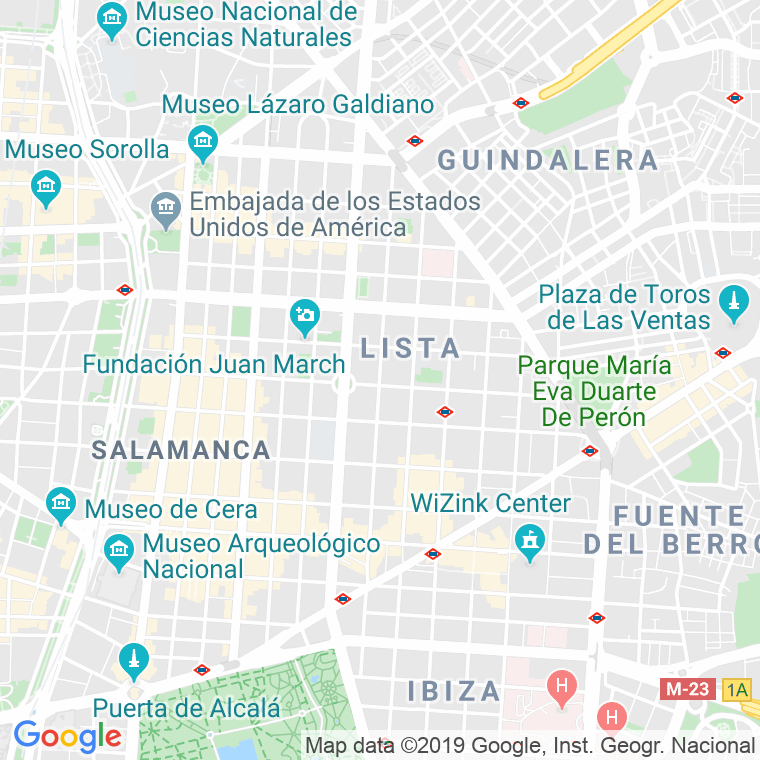 Código Postal calle General Pardiñas   (Impares Del 49 Al Final)  (Pares Del 68 Al Final) en Madrid