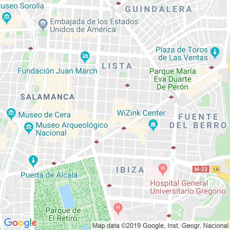 Código Postal calle Hermosilla   (Impares Del 95 Al 101)  (Pares Del 90 Al 94) en Madrid
